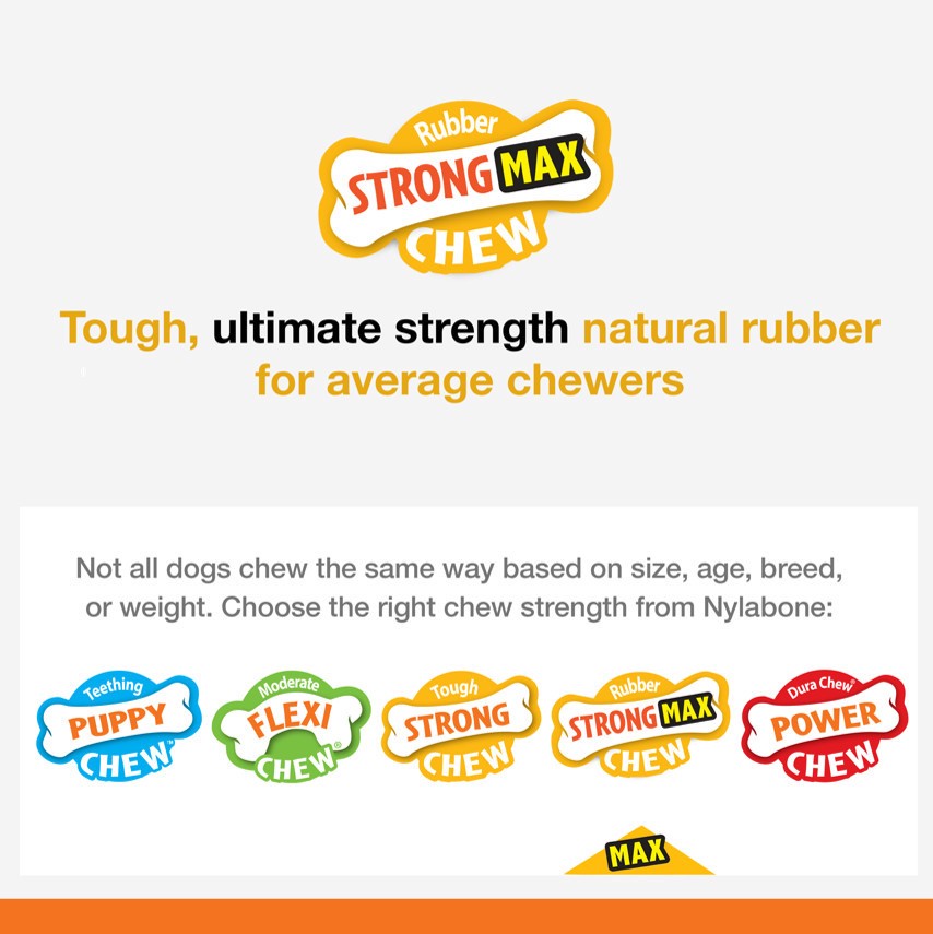 slide 10 of 10, Nylabone Strong Chew Braided Dog Ring Chew Toy Beef Medium/Wolf - Up to 35 lbs.(1 Count), 1 ct