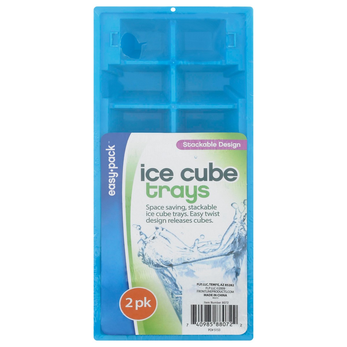 slide 1 of 9, Easy Pack 2 Pack Stackable Design Ice Cube Trays 2 ea, 2 ct
