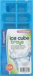 Easy Pack 2 Pack Stackable Design Ice Cube Trays 2 ea