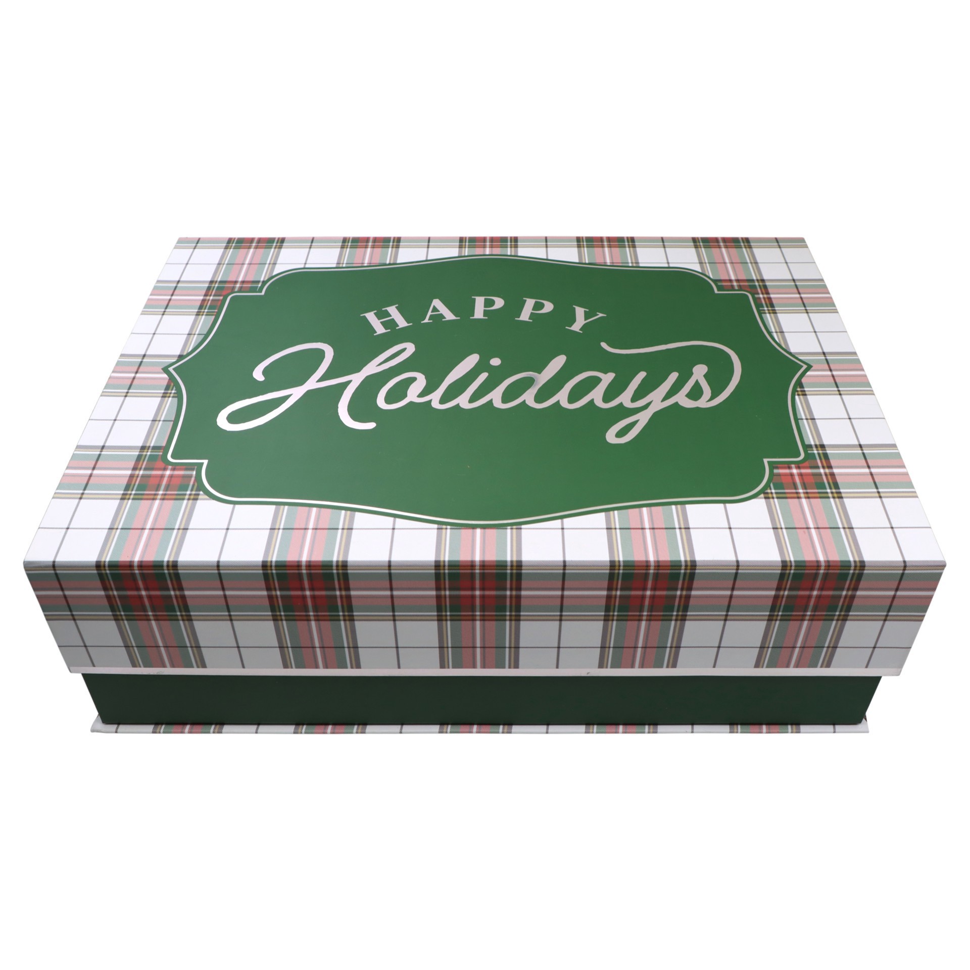slide 4 of 4, Large Happy Holidays Decorative Box By Ashland, 17.01 in x 11.61 in x 5.2 in