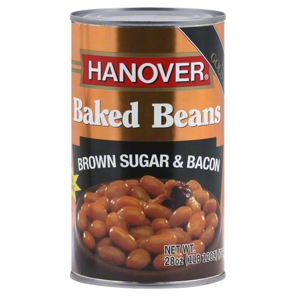 slide 1 of 1, Hanover Baked Beans, Brown Sugar & Bacon, 28 oz