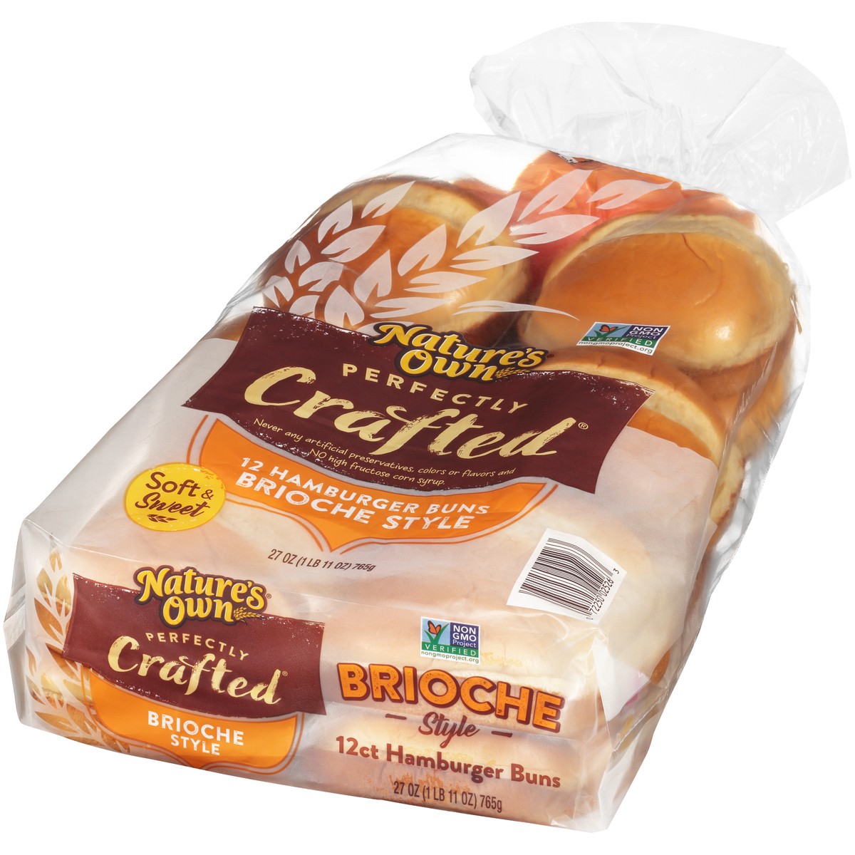 slide 6 of 11, Nature's Own Brioche Style Hamburger Buns, 12 ct