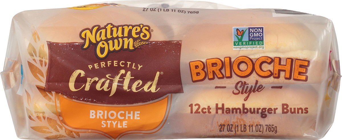 slide 7 of 11, Nature's Own Brioche Style Hamburger Buns, 12 ct