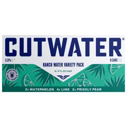 Cutwater Spirits Ranch Water Variety Rtd 8 Pack, 12 fl oz