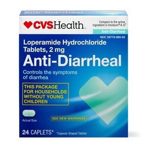 slide 1 of 1, CVS Health Anti-Diarrheal Tablets, 24 Ct, 24 ct
