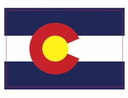 Colorado Mountain Colorado State Flag Sticker