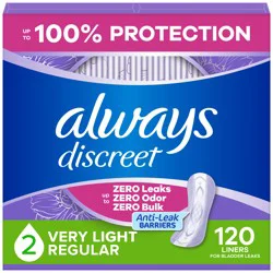 Always Discreet 2 Liners 120 Each