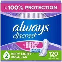 Always Discreet 2 Liners 120 Each