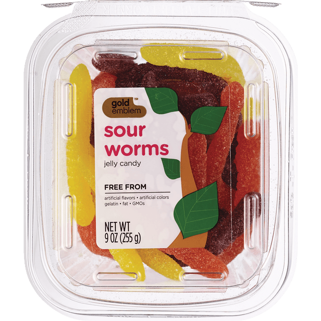 slide 1 of 1, GE Sour Worms 9oz, 1 ct