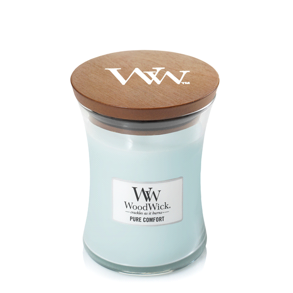 slide 1 of 1, Woodwick Medium Jar Candle Pure Comfort, 10.5 oz