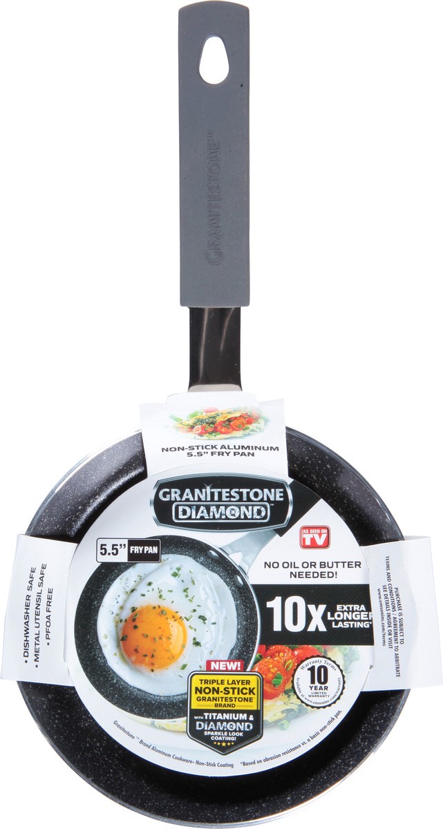 slide 5 of 9, Granitestone Diamond Non-Stick Aluminum 5.5 Inch Fry Pan 1 ea, 1 ct