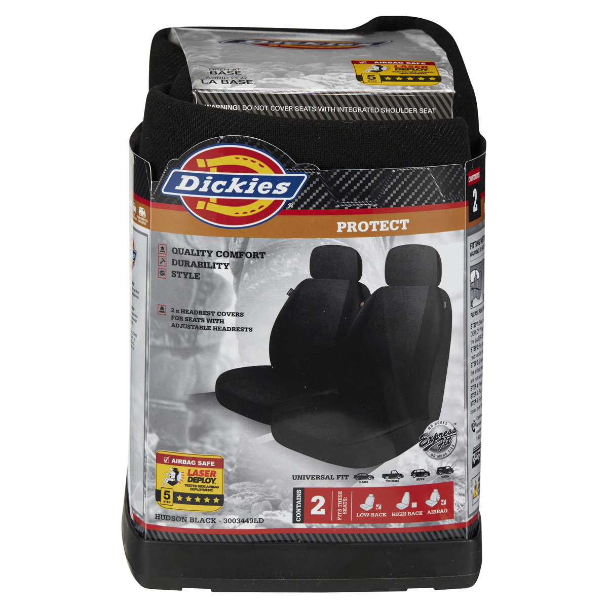 slide 1 of 5, Dickies Mat Set Black, 2 ct