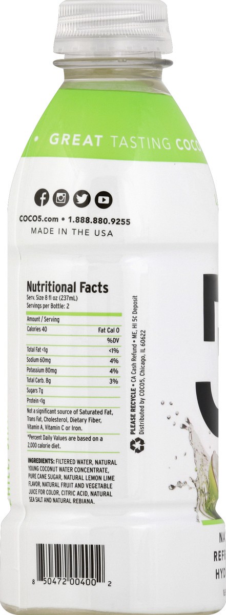 slide 5 of 5, Coco5 Coconut Water - 16.9 fl oz, 16 fl oz