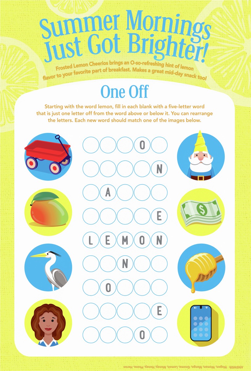 slide 5 of 9, Cheerios Frosted Lemon Cheerios Cereal, Gluten Free Cereal With Whole Grain Oats, Limited Edition, 10.9 oz, 10.9 oz