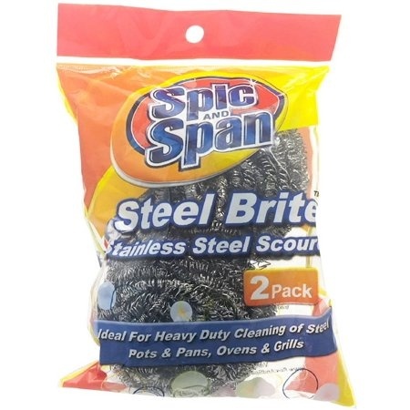 slide 1 of 1, Spic and Span ims Steel Brite Stainless Steel Scourer, 2 Ct, 1 ct