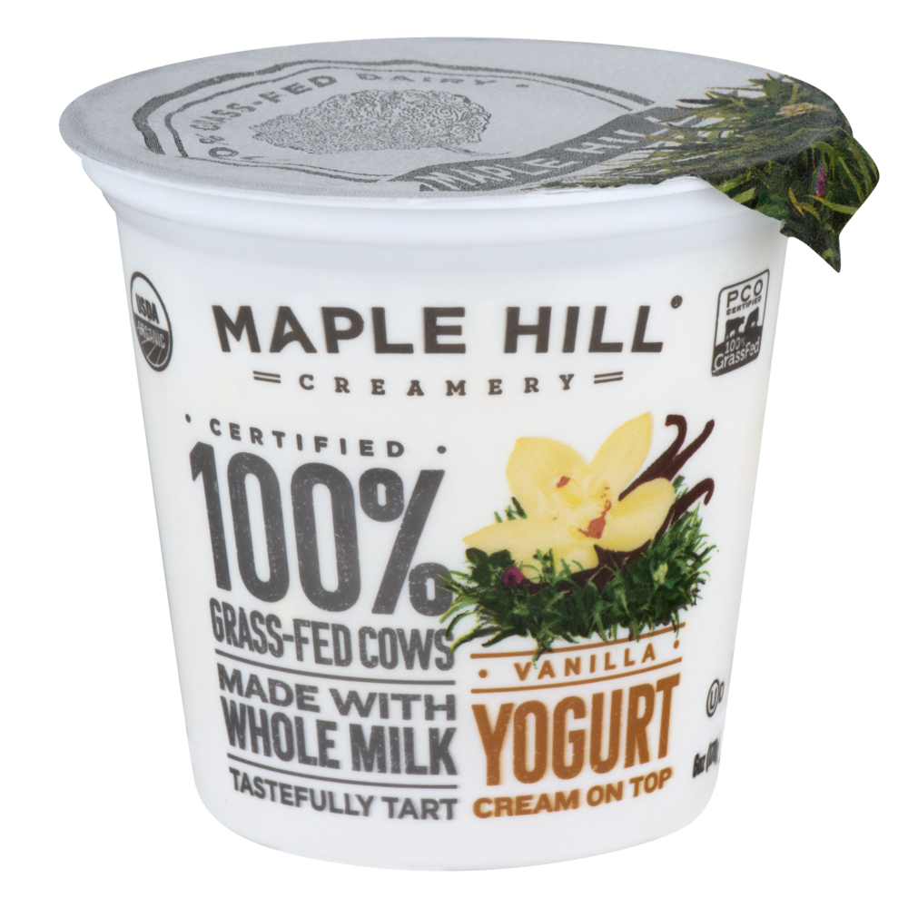 slide 1 of 3, Maple Hill Creamery Organic Vanilla Creamline Yogurt, 6 oz