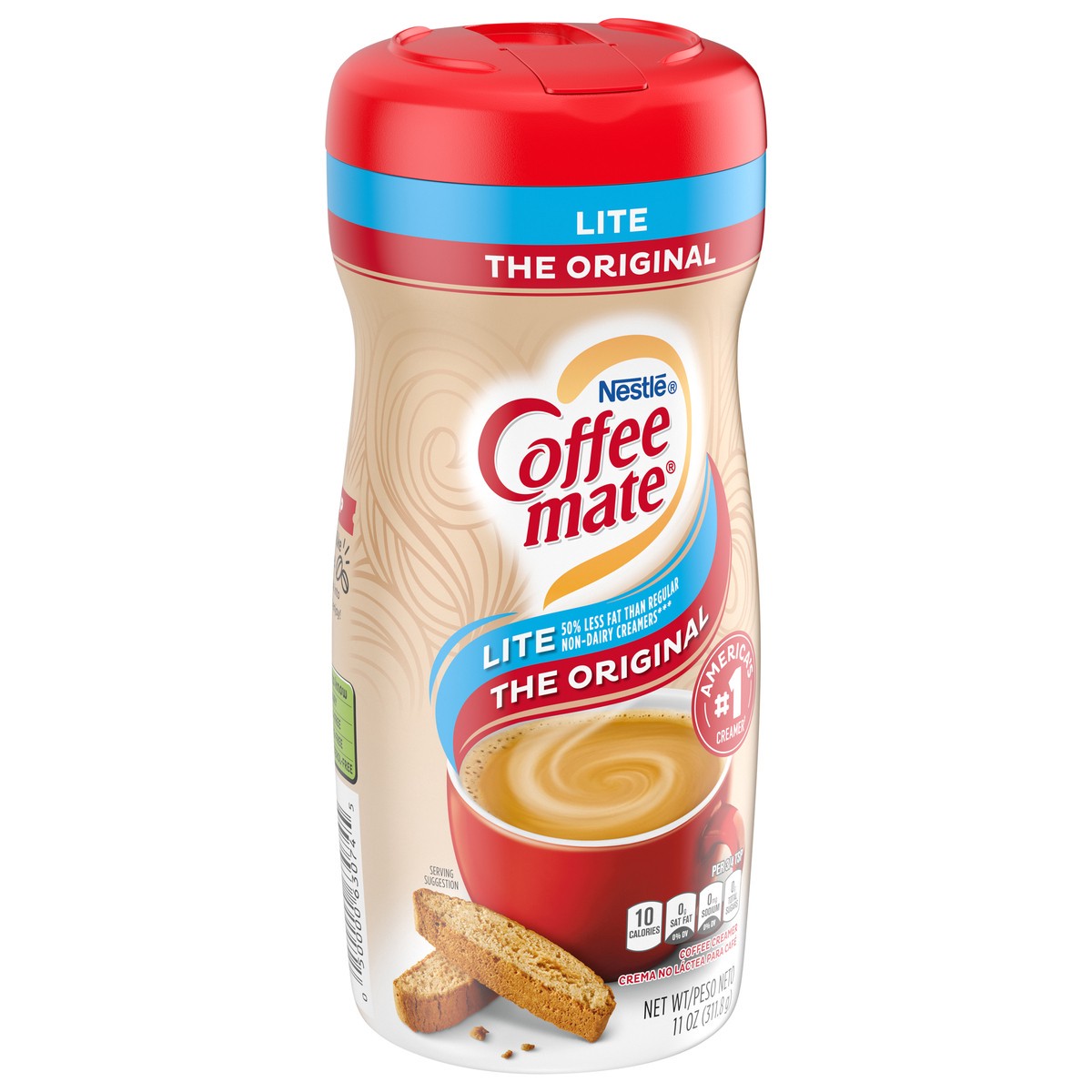 slide 9 of 9, NESTLE COFFEE MATE Coffee Creamer Original Lite, Powder Creamer, 11 oz. Canister, 11 oz