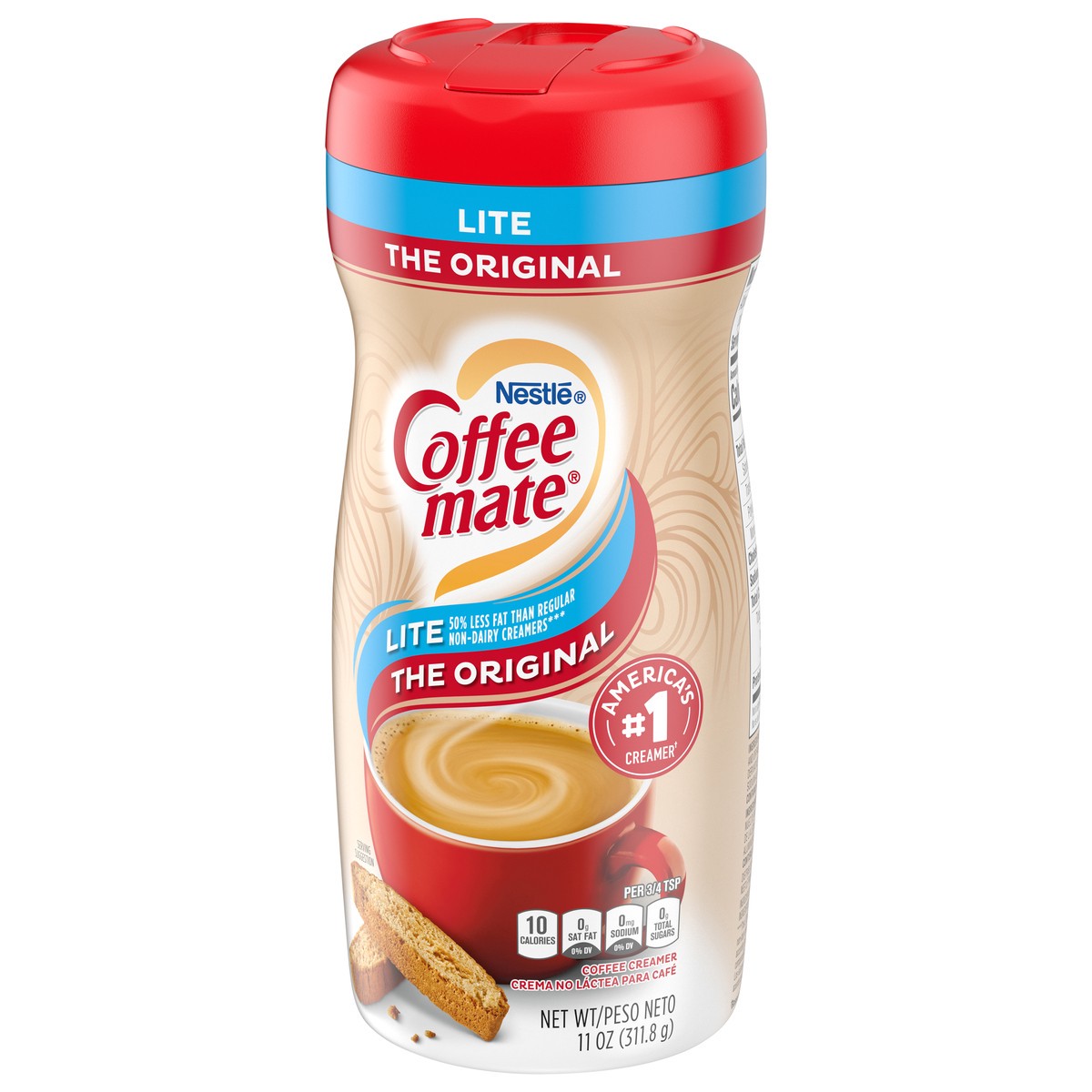 slide 2 of 9, NESTLE COFFEE MATE Coffee Creamer Original Lite, Powder Creamer, 11 oz. Canister, 11 oz