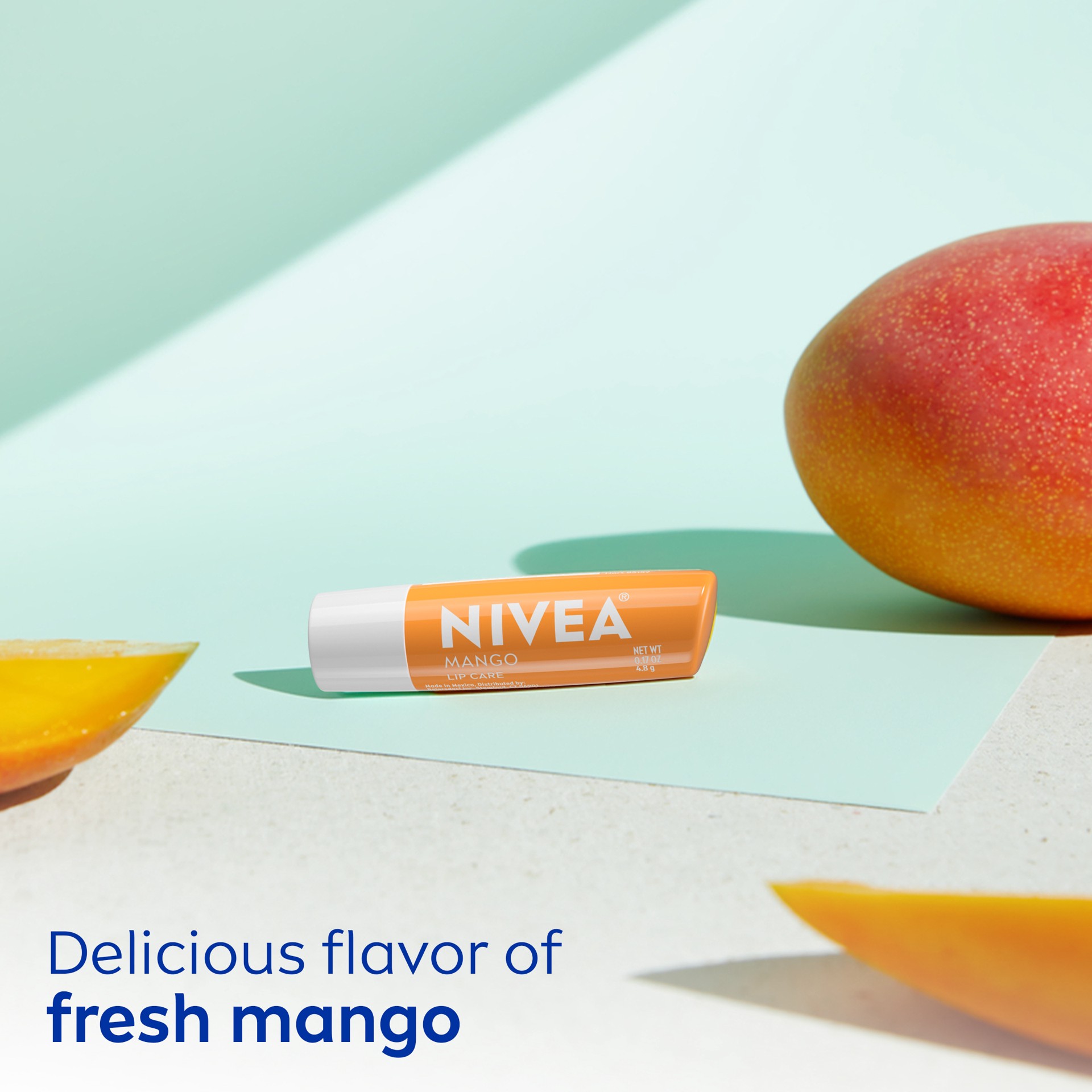 slide 5 of 9, Nivea Lip Care, Mango, 0.17 oz