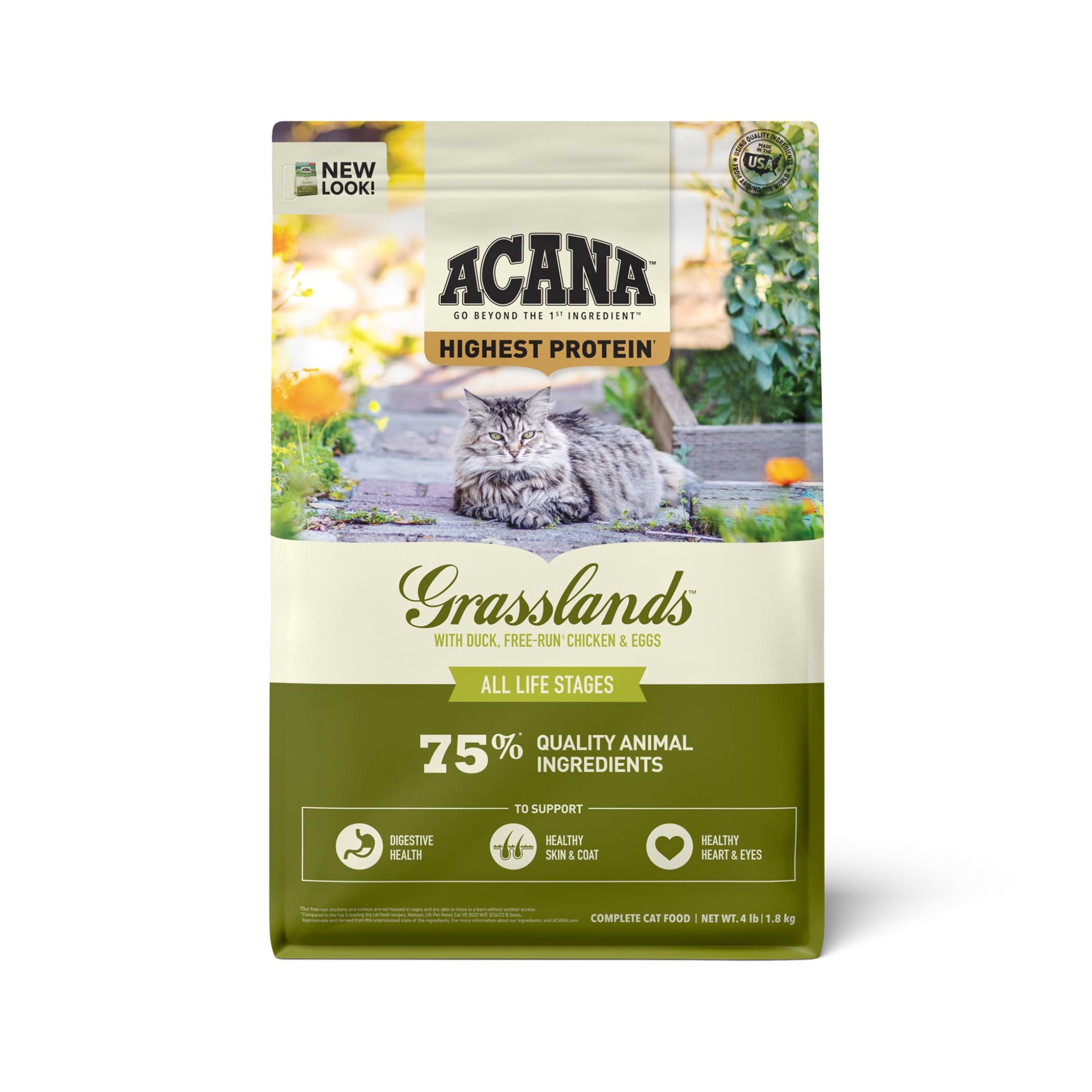 slide 1 of 5, Acana Grasslands Cat Food, 4 lb