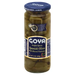 Goya Stuffed Queen Spanish Olives with Minced Pimientos 9 oz