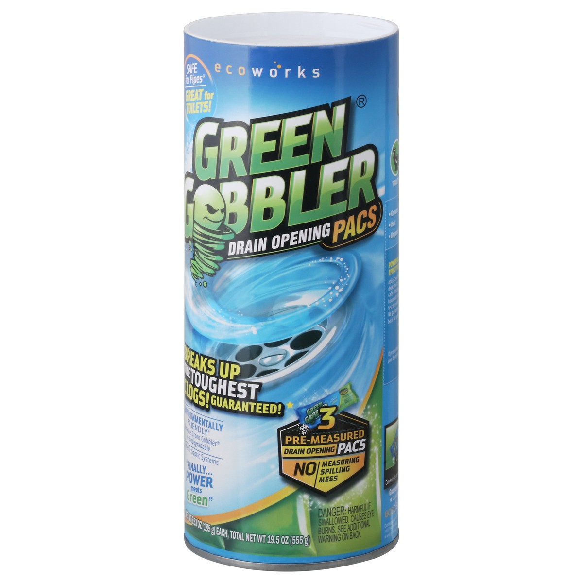 slide 5 of 11, Green Gobbler Drain Opening Pacs 3 - 6.53 oz Packs, 3 ct