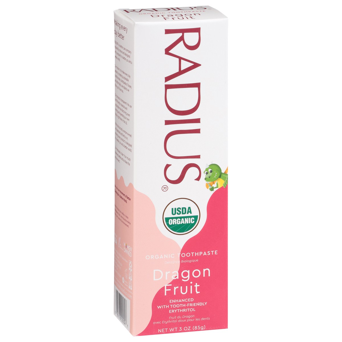 slide 9 of 9, Radius Organic Dragon Fruit Toothpaste 3 oz, 3 oz