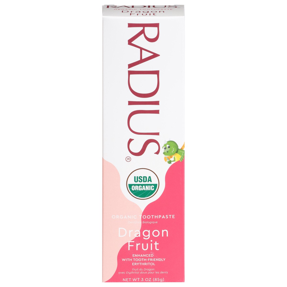 slide 1 of 9, Radius Organic Dragon Fruit Toothpaste 3 oz, 3 oz