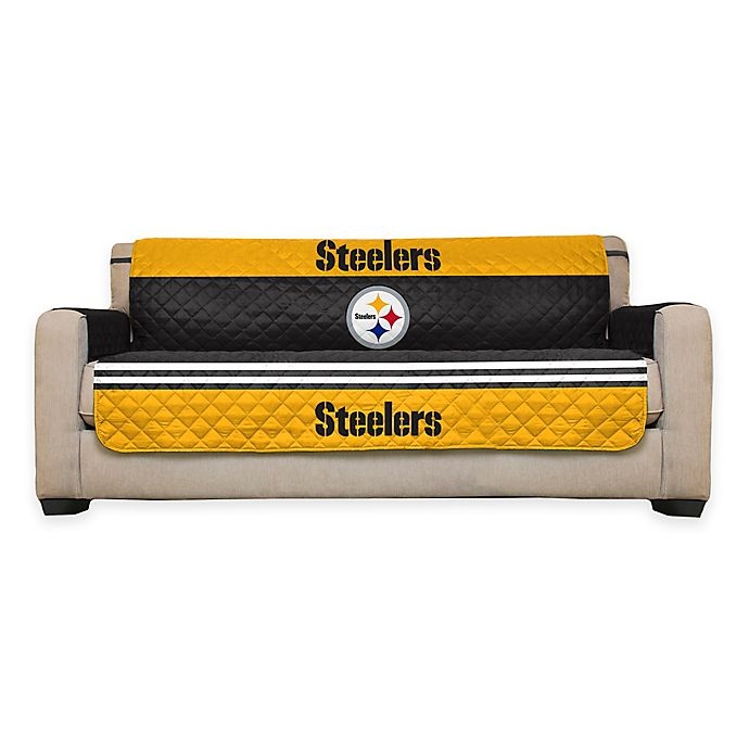 slide 1 of 1, NFL Pittsburgh Steelers Sofa Cover, 1 ct