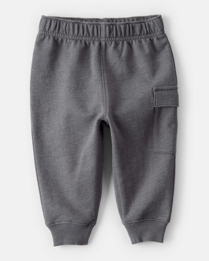 slide 6 of 6, Carter's Carters Baby Boy 2-Piece DayDream Fleece Construction Long-Sleeve Tee & Pant Set Grey/Beige 12M, 2 pc