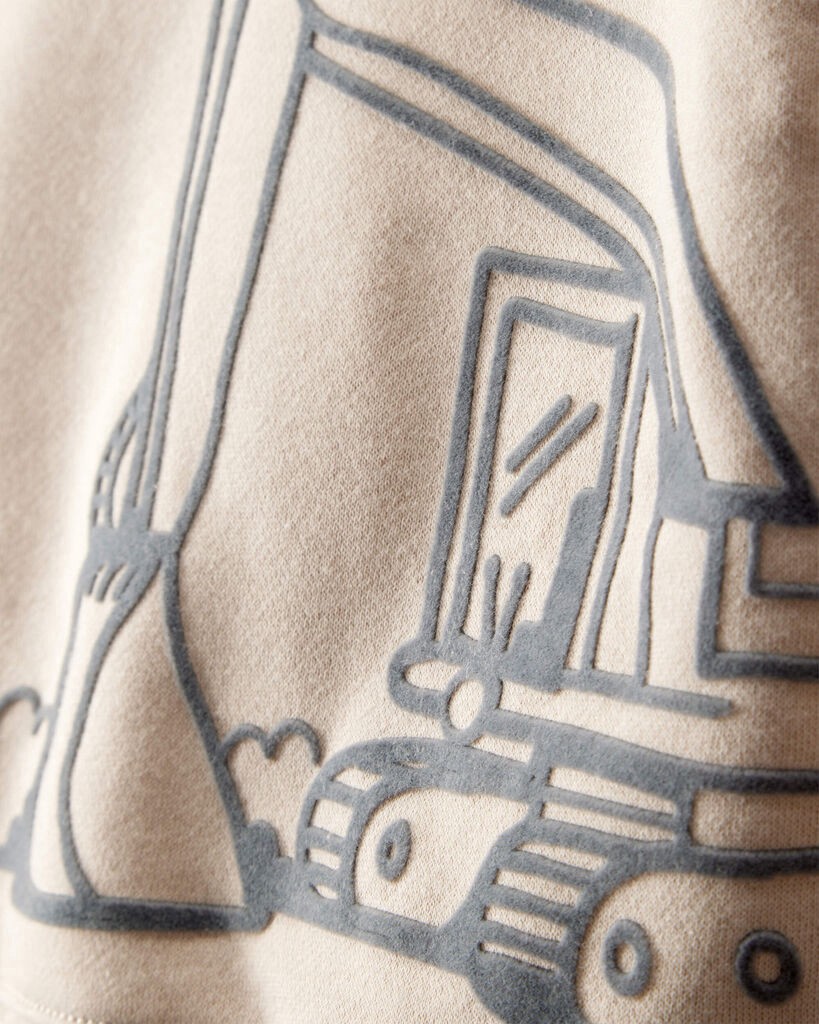 slide 2 of 6, Carter's Carters Baby Boy 2-Piece DayDream Fleece Construction Long-Sleeve Tee & Pant Set Grey/Beige 12M, 2 pc