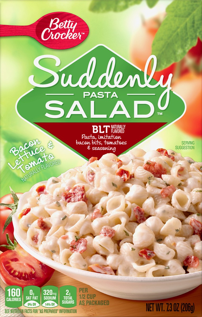 slide 1 of 9, Betty Crocker Suddenly Salad Bacon, Lettuce & Tomato Pasta 7.3 OZ, 7.3 oz