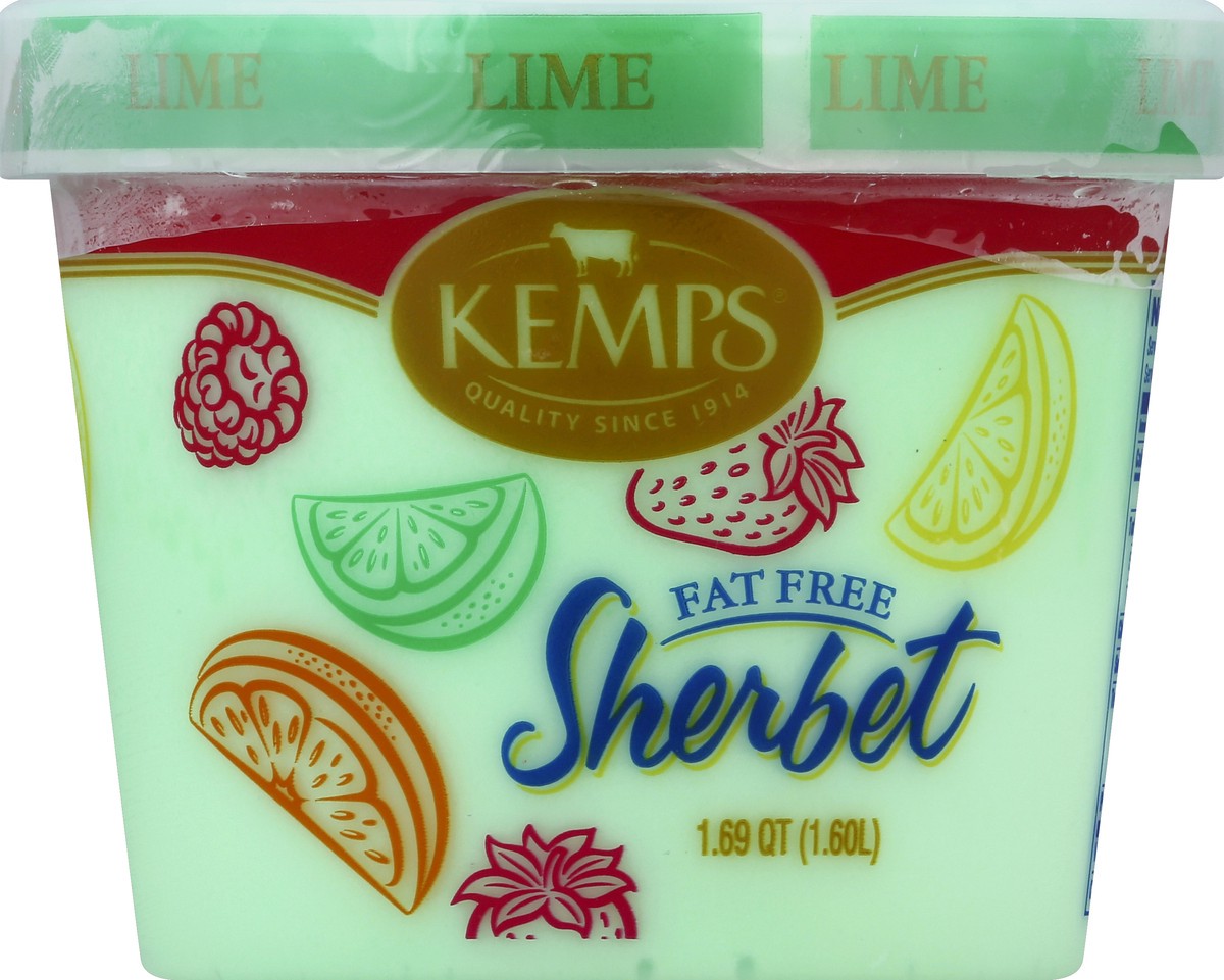 slide 1 of 4, Kemps Lime Sherbet, 54 oz