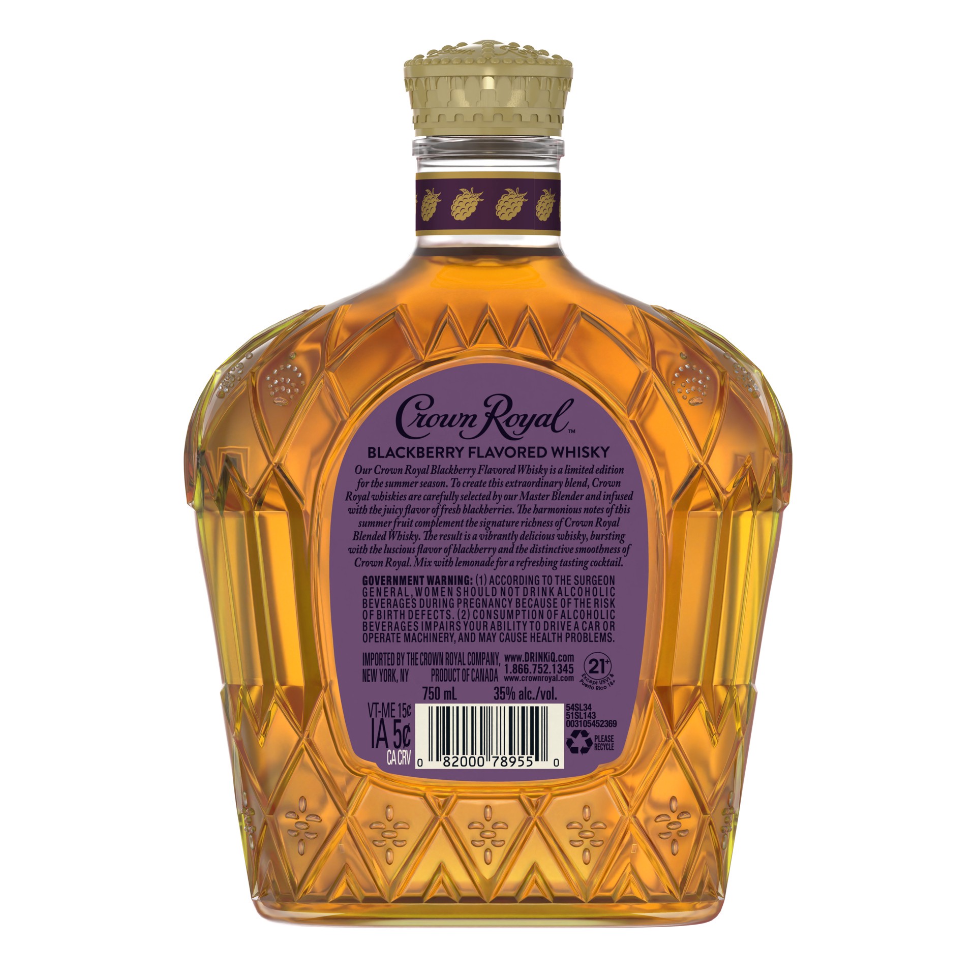slide 2 of 4, Crown Royal Blackberry Whiskey 750 ml, 750 ml