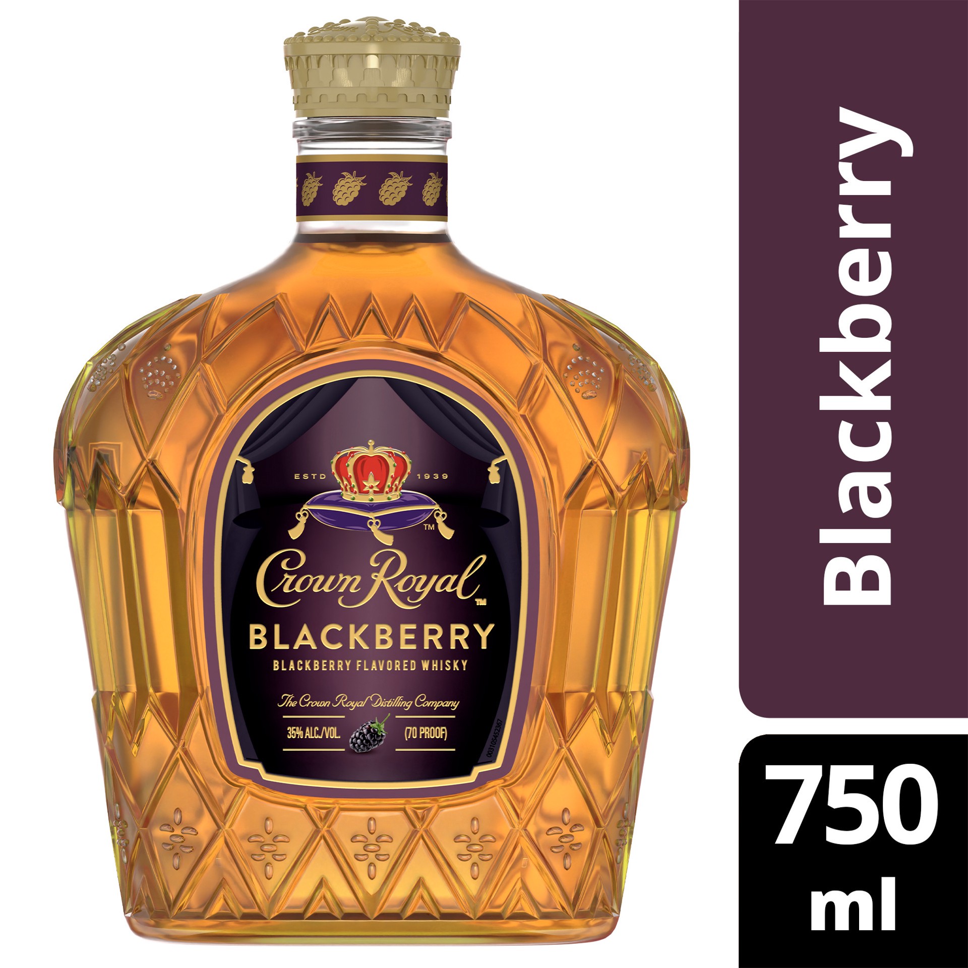 slide 3 of 4, Crown Royal Blackberry Whiskey 750 ml, 750 ml
