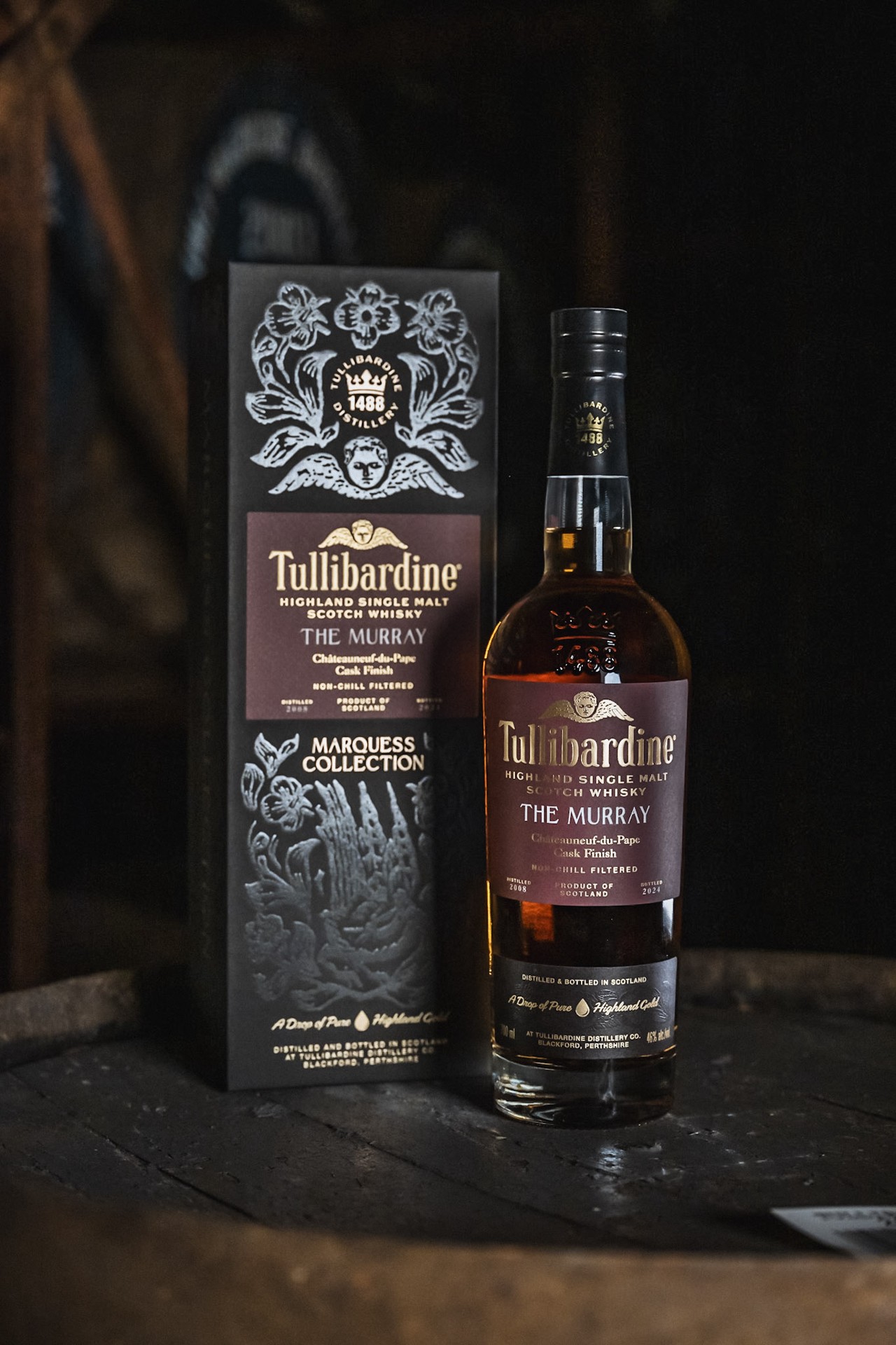 slide 3 of 3, Tullibardine Murray 2008 Chateauneuf-de-Pape Single Malt Scotch, 700 ml