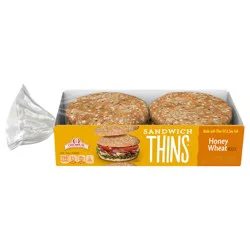 Oroweat Honey Wheat Sandwich Thins, 6 count, 12 oz