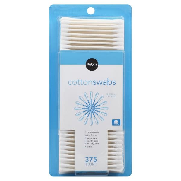slide 1 of 1, Publix Double Tipped Cotton Swabs, 375 ct