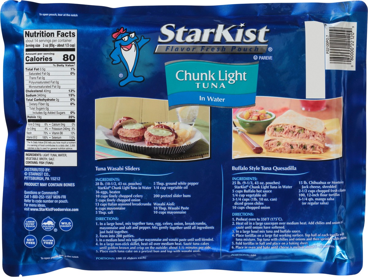 slide 7 of 9, StarKist Chunk Light Tuna in Water 2 lb, 2 lb