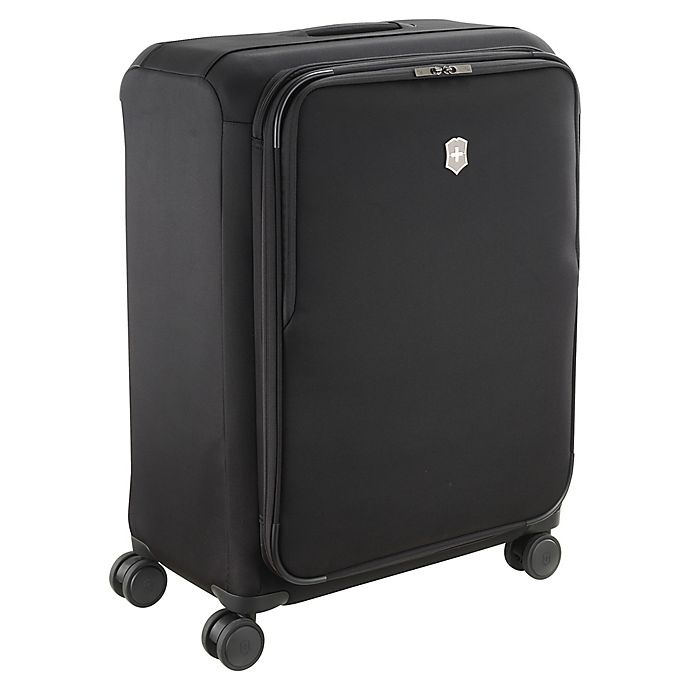 slide 3 of 6, Victorinox Swiss Army Connex Spinner Checked Luggage - Black, 28 in