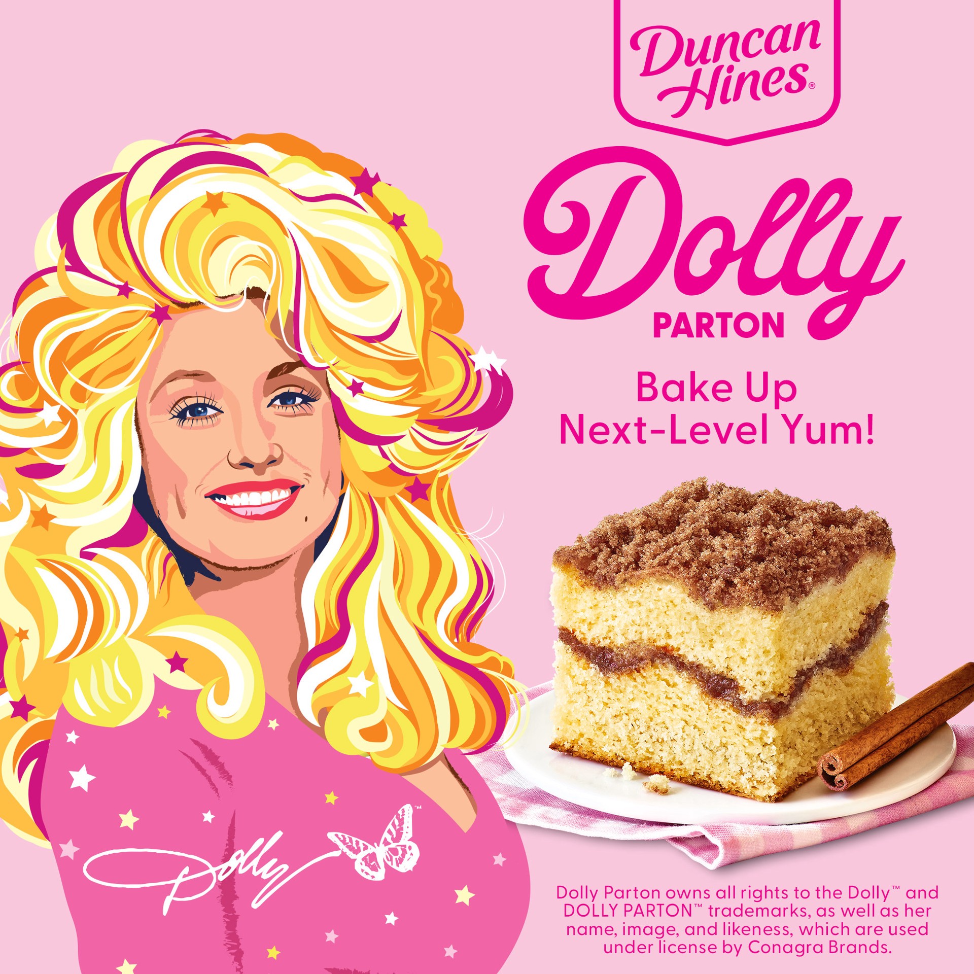 slide 5 of 5, Duncan Hines Dolly Parton's Cinnamon Swirl Crumb Cake & Muffin Mix, 20 oz., 20 oz