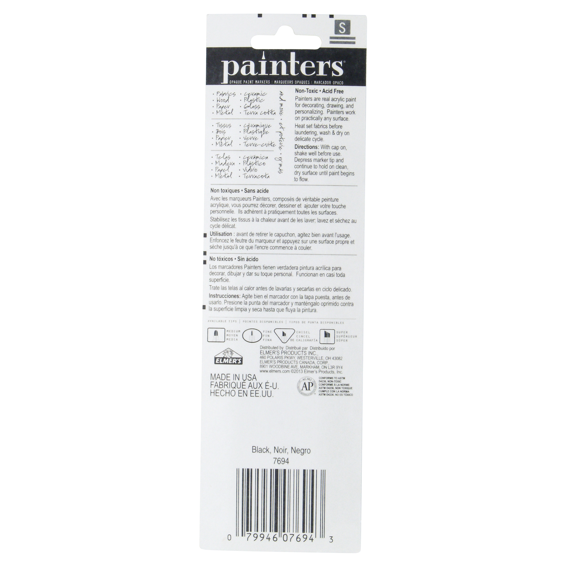 slide 5 of 5, Elmer's ELMERS Painters Super Tip Opaque Paint Marker, Black, 1 ct