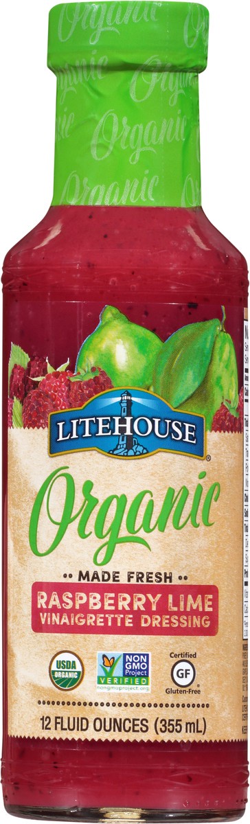 slide 7 of 9, Litehouse Organic Raspberry Lime Vinaigrette Dressing 12 fl. oz. Glass Bottle, 12 fl oz