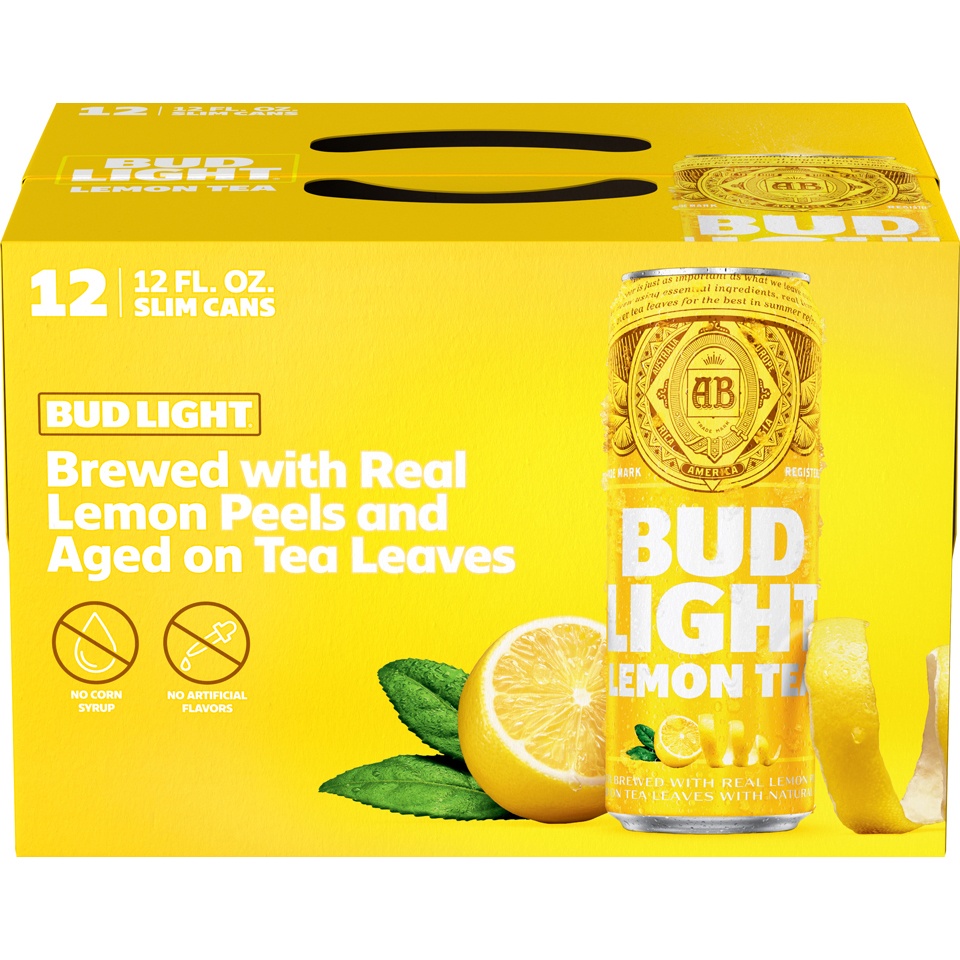 slide 1 of 1, Bud Light Lemon Tea Pack Can, 12 ct; 12 fl oz