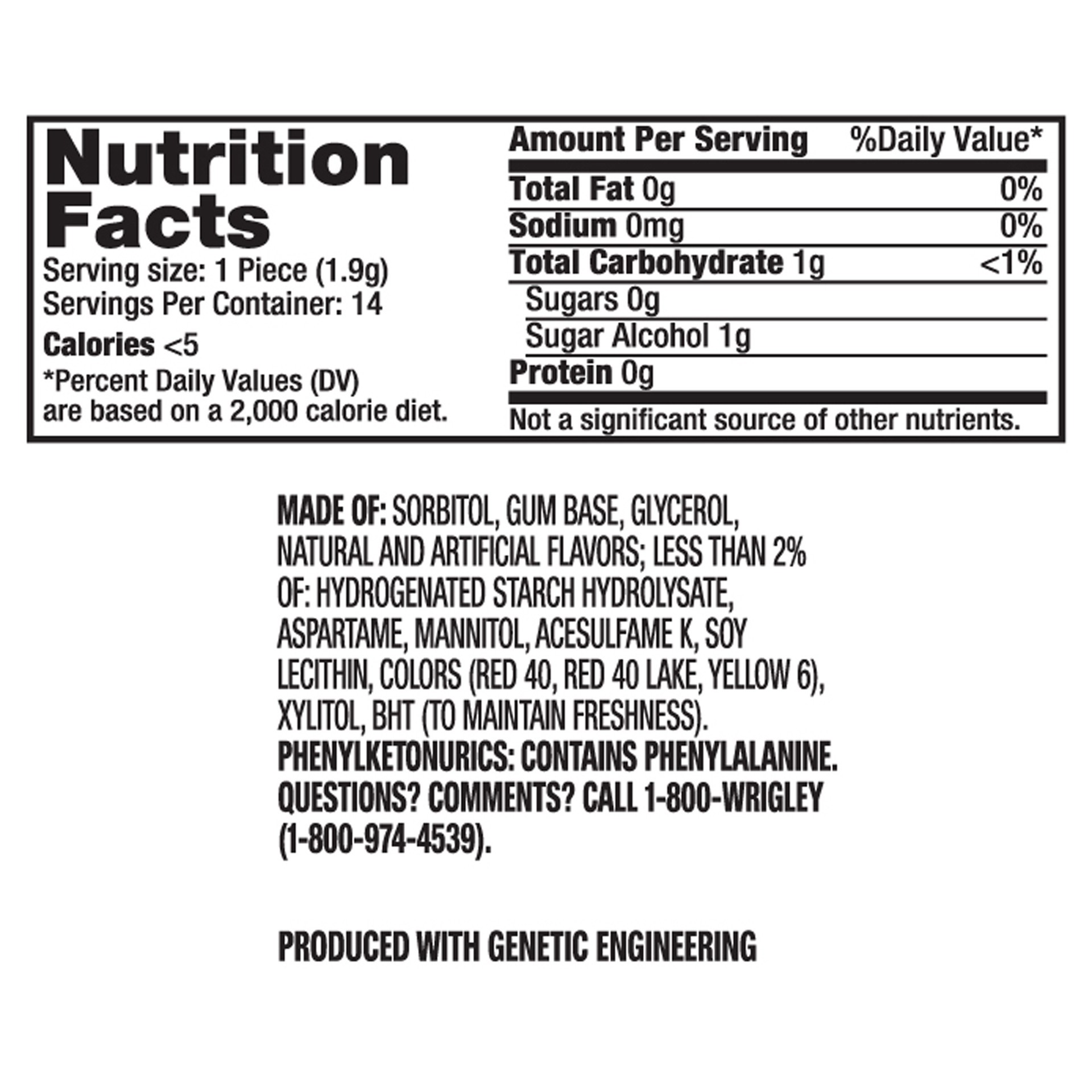 slide 3 of 3, Orbit Cinnamon Sugarfree Gum, single pack, 14 pc