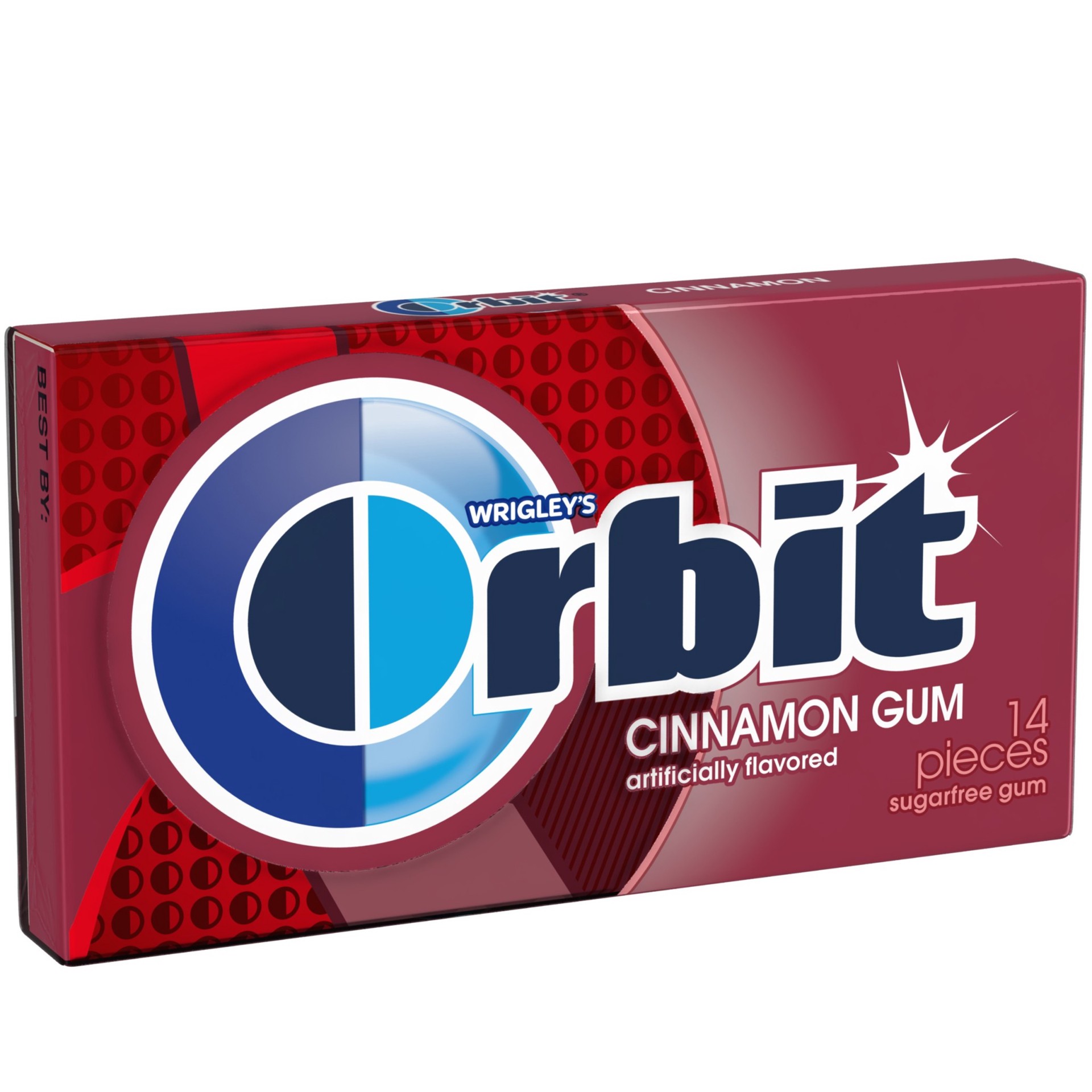 slide 1 of 3, Orbit Cinnamon Sugarfree Gum, single pack, 14 pc