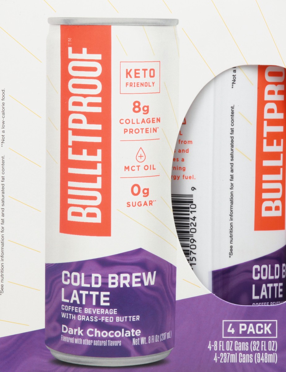 slide 3 of 12, Bulletproof 4 Pack Cold Brew Dark Chocolate Latte 4 ea, 4 ct