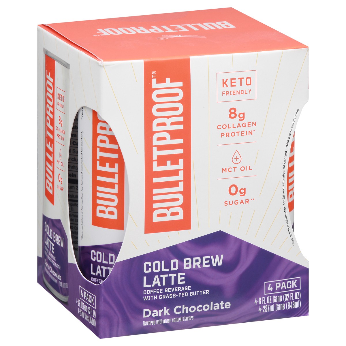 slide 12 of 12, Bulletproof 4 Pack Cold Brew Dark Chocolate Latte 4 ea, 4 ct