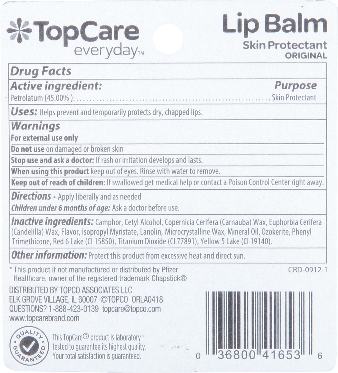 slide 9 of 10, TopCare Lip Balm Skin Protectant Original, 2 ct