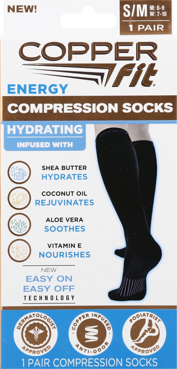 slide 7 of 9, Copper Fit Small/Medium Energy Compression Socks 1 ea, 1 ct